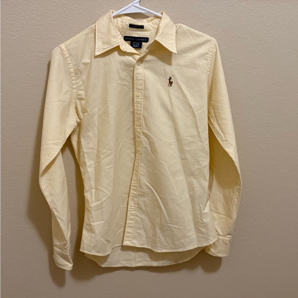 Ralph Lauren Yellow Stripe Button-Down Shirt